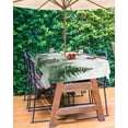 thumbnail image 3 of Fsddascl Green Foggy Forest Outdoor Tablecloth - 60x102 Inch Rectangle Dining Table Cover, Watercolor Mist Mountains Landscape Waterproof Outdoor Table Cloth with Umbrella Hole & Zipper for Patio, 3 of 7