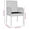 thumbnail image 2 of vidaXL Patio Dining Set Outdoor Conversation Set with Cushions Poly Rattan, 2 of 10