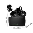 thumbnail image 3 of LACKUST Open-Ear Wireless Earbuds, Earclip Style Bluetooth 5.4 with Low Latency, Dual-Mic Noise Reduction, Long Battery Life - Black, 3 of 6
