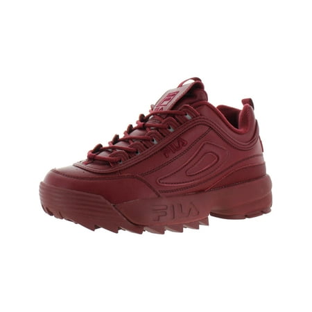 Fila Womens Disruptor II Autumn Leather Lace-Up Sneakers