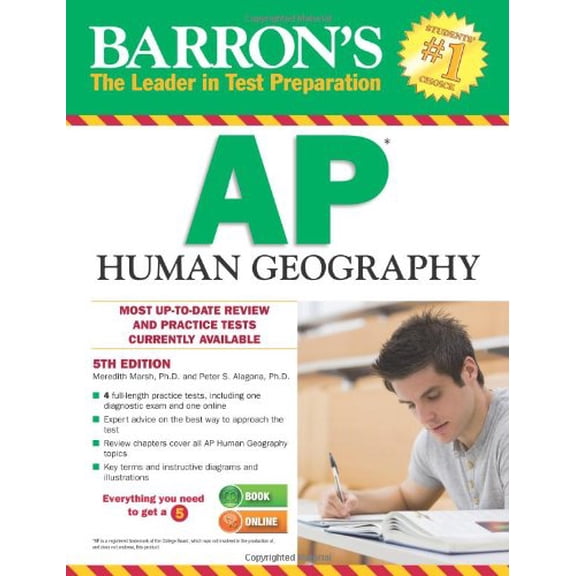 Pre-Owned Barron's AP Human Geography, 9781438002828, 1438002823, Paperback, Fifth edition