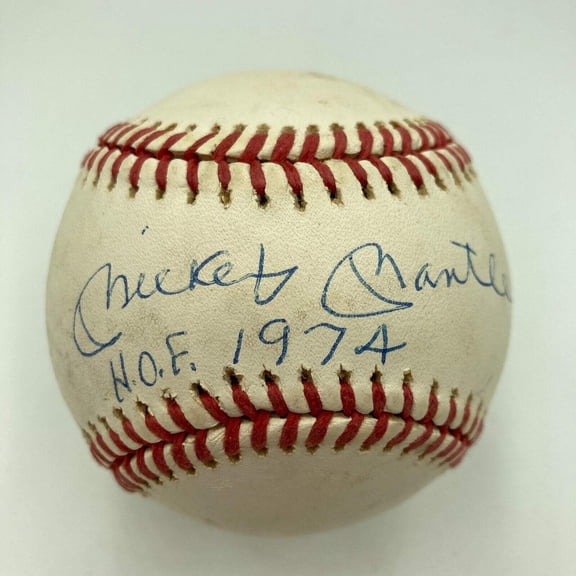 Mickey Mantle Hall Of Fame HOF 1974 Signed Baseball PSA DNA COA