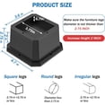 thumbnail image 2 of Furniture Risers 2 Inch-Bed Risers Heavy Duty-Desk Risers for Chair and Table Legs Elevation -Bed Lifts Risers (Set of 4 Riser, Black), 2 of 6