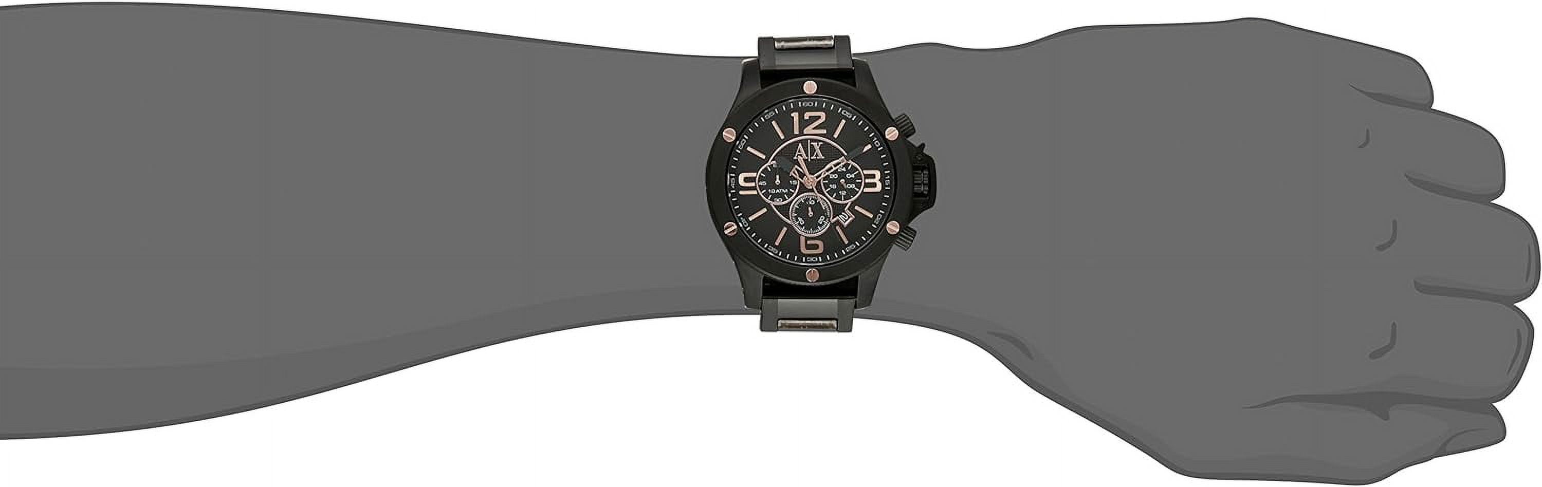 Street Black IP Chronograph Mens Watch AX1513