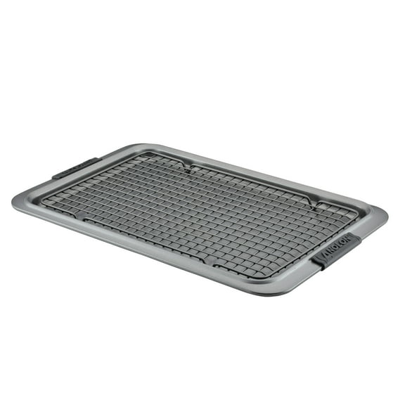 Anolon Advanced Nonstick Bakeware Baking Sheet and Cooling Rack Set, 11-Inch x 17-Inch, Gray