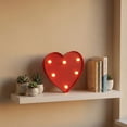 thumbnail image 5 of Unique Bargains Small Heart Marquee Light Up Sign LED Heart Lamp Red 6.5" x 1" x 5.9", 5 of 5