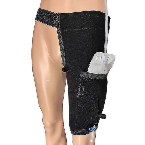 Catheter Leg Bag Holder, Urine Leg Bag Holder Cover with Waist Belt, Foley Leg Bag Sleeve for Incontinence Urine Bag, Washable and Durable