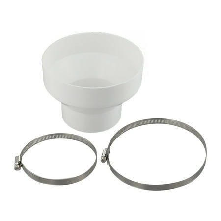 

Round Ducting Reducer Pipe Connect Joint 150mm to 100mm with Stainless Hose Clip