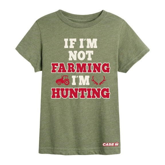Case IH - If I'm Not Farming Im Hunting - Youth Short Sleeve Graphic T-Shirt