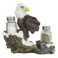 thumbnail image 2 of American Bald Eagle By Tree Branch Glass Salt & Pepper Shakers Holder Figurine, 2 of 3