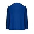 thumbnail image 6 of FAIWAD Women's Open Front Cardigan Sweater Elegant 3/4 Sleeve Short Lightweight Silm Outwears (X-Large, Blue), 6 of 8