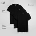 thumbnail image 2 of Camiseta GAP con cuello redondo, capa base, paquete de 3, negra XL, 2 of 2