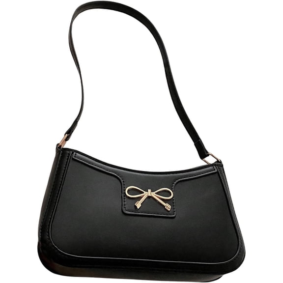 Kwuty Women's Bow Top Handle Clutch Purses PU Leather Underarm Shoulder Bags