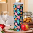 thumbnail image 2 of Pioneer Flower Floral Print Pattern 20oz Skinny Tumbler with Straw & Lid, Double Wall Vacuum Insulated Cup, Leak-Proof, Cup Holder Friendly, Hot 6H Cold 12H, 2 of 6