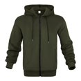thumbnail image 5 of PEASKJP Sweat à Capuche à Fermeture à Glissière à Manches Longues Décontracté pour Hommes Automne et Hiver (Vert, m), 5 of 5