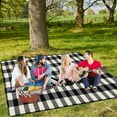thumbnail image 5 of Hivernou Extra Large Picnic Blanket Waterproof Foldable Beach Blanket for Camping Beach Park Grass-78.7" x 78.7", 5 of 7