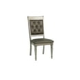 thumbnail image 3 of Luxury Silver Accent Tufted Dining Chairs Set of 2, Upholstered Side Chairs in Gray with Solid Wood Frame, 3 of 6