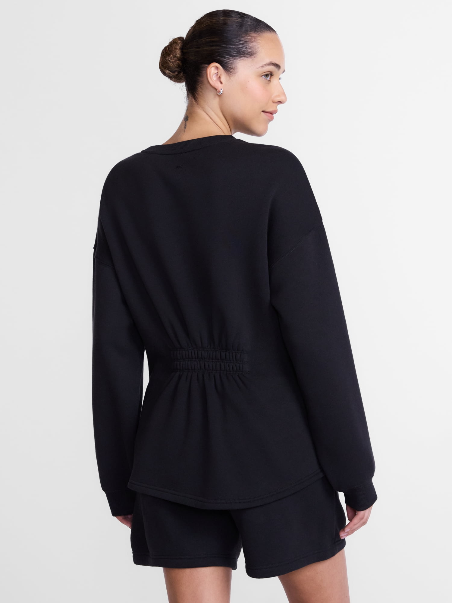 Athletic Works Women's and Women's Plus Cinched Fleece Sweatshirt, Sizes XS-4X