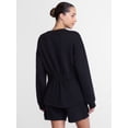 thumbnail image 3 of Athletic Works Women's and Women's Plus Cinched Fleece Sweatshirt, Sizes XS-4X, 3 of 6