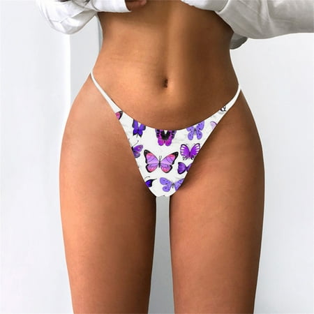 

Women s Printed Underpants Comfort Low-Rise Soft T-Back Panties Note Please Buy One Or Two Sizes Larger