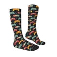 thumbnail image 3 of Fotbe Retro Video Game print Women's Men's Novelty Crew Socks Cotton Socks Knee High Socks for Walking,Running,Nurses,Pregnancy, 3 of 9