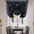 thumbnail image 3 of Mystical Tie Up Curtains for Windows, Balloon Window Shades, Navy Blue Black Abstract Astronomy Astrological Kitchen Window Treatments Roll Up Curtain for Basement/Nursery 52"x45", 3 of 8