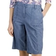 thumbnail image 2 of Karen Scott Women's Cotton Denim Pocket Shorts Chambray Size 10, 2 of 3