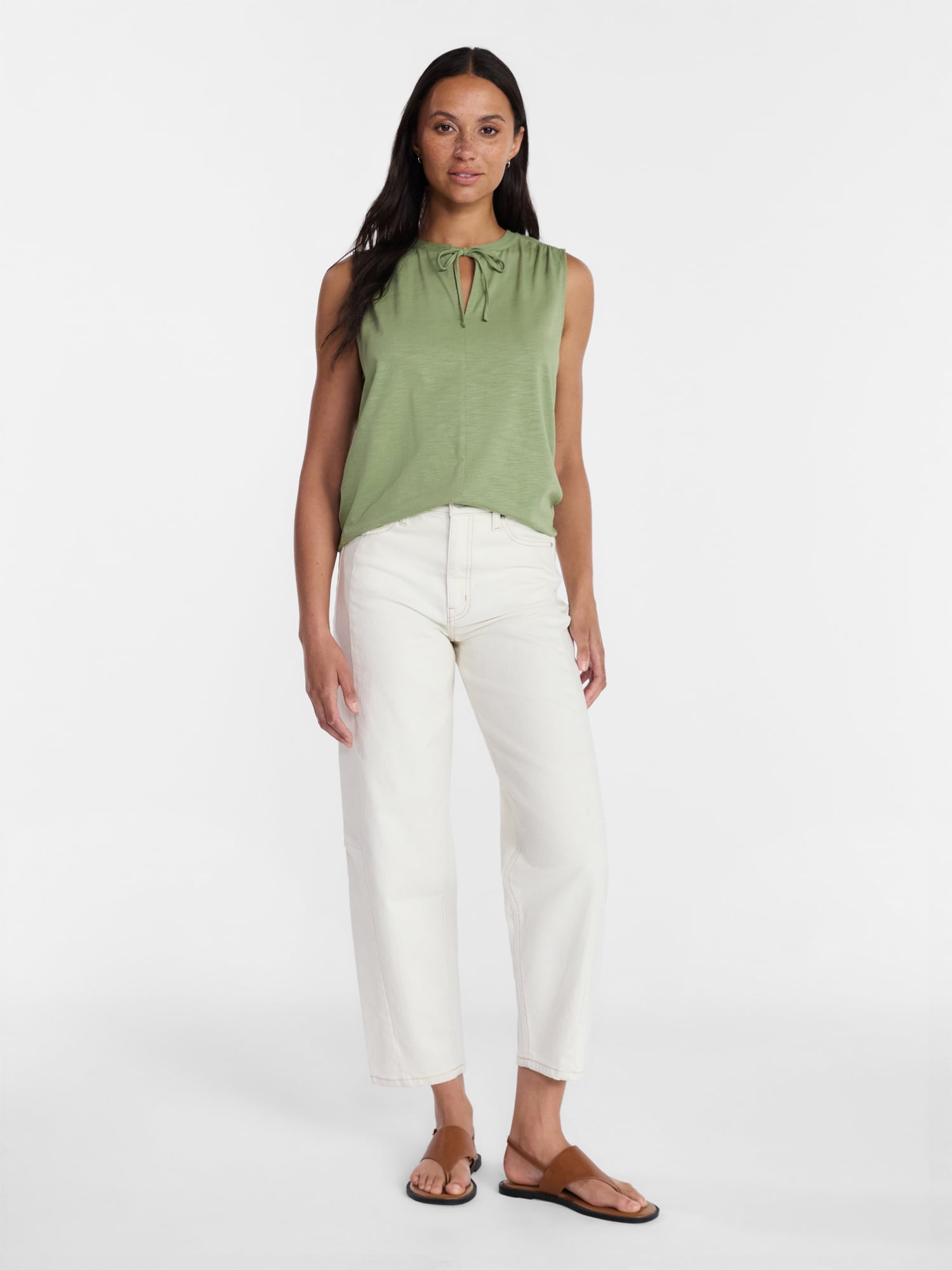 Time and Tru Women’s Tie Front Top, sizes XS-XXXL