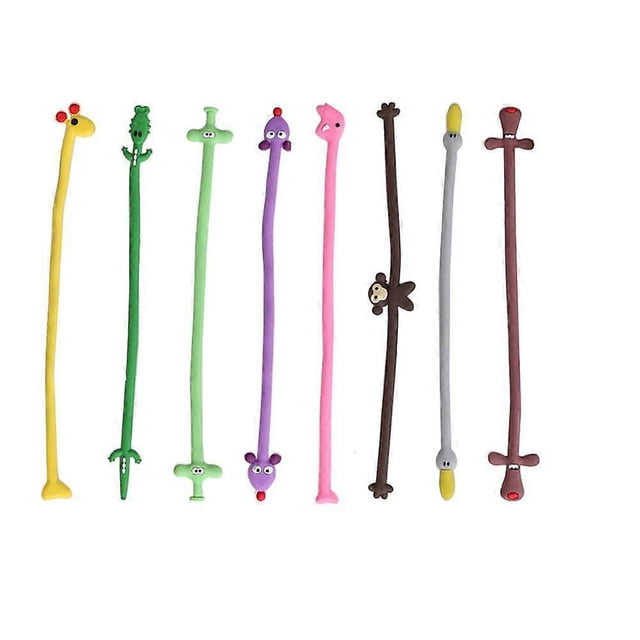 8 Pcs Animal Cable Organizer Cartoon Cellphone Cable Cord Management Headset Earphone Winders Ties (Mixed Style)
