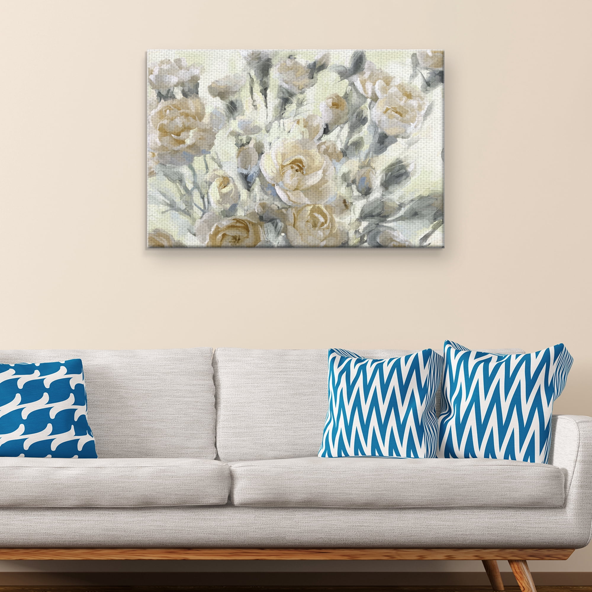 Masterpiece Art Gallery Rose Garden Golds By Studio Arts Canvas Art Print 24" x 36"