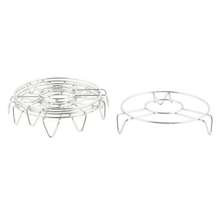 - Household Stainless Steel 3 Legs Milk Heating Steamer Steam Rack Stand 5pcs