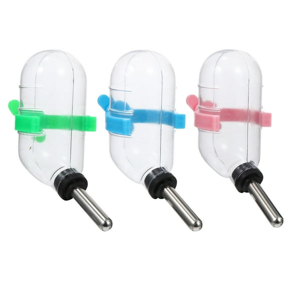STOBOK 3pcs 60ml Non Drip Hanging Water Bottle Dispenser for Hamsters Guinea Pigs Mice Gerbils Rats Chinchillas Squirrels and Rabbits