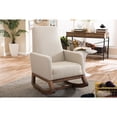 thumbnail image 2 of Rocking Chair Upholstered Modern Retro High Back Accent Chair Light Beige, 2 of 5