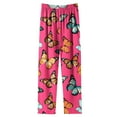 thumbnail image 4 of FAZVAOO Women's Pajama Pants,Butterfly Printed Elastic Waist Pants Full Length Sleep Bottoms, 4 of 7
