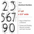 thumbnail image 3 of NACH Floating Mount House Address Shadow Number For Outside, HH-SDW6-BLK-0, Black Aluminum, 6 inch, #0, Maximum Rust Protection, By North American Country Home, 3 of 13