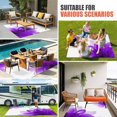 thumbnail image 4 of Purple Outdoor Rug for Patio/Deck/Porch, Non-Slip Large Area Rug 3 x 5 Ft, Boho Modern Floral Abstract Ombre Leaf White Indoor Outdoor Rugs Washable Area Rugs, Reversible Camping Rug Carpet Runner, 4 of 8