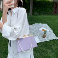 thumbnail image 3 of Elegante Clip Mujer Bolsos de Hombro PU Mujer Perla Bolsos Embrague (Púrpura) Tmvgtek Oficina Multiescena Multifunción, 3 of 9