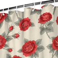 thumbnail image 3 of Strawberry and Dot Pink Pattern Modern Waterproof Shower Curtain Set with 12 Hooks, Washable Decorative Bathroom Shower Curtain, 3 of 6