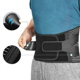 MUSICOZY Back Support Belt with 16 hole Mesh for Sciatica Posture Correction Black XL