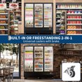 thumbnail image 3 of 46 Cu.Ft. Commercial Display Refrigerator,  8 Heavy-Duty Castors, 3 Glass Door Merchandiser Beverage Refrigerator, Adjustable Shelve, Upright Beverage Fridge with Fan Cooling for Restaurant, Grocery S, 3 of 7