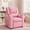 LightPink, variant on Snugway Kids Recliner Chair, Faux Leather Toddler Armchair with 2 Cup Holders & Side Pocket, Hot Pink, 90lbs Capacity for 1+ Years Old