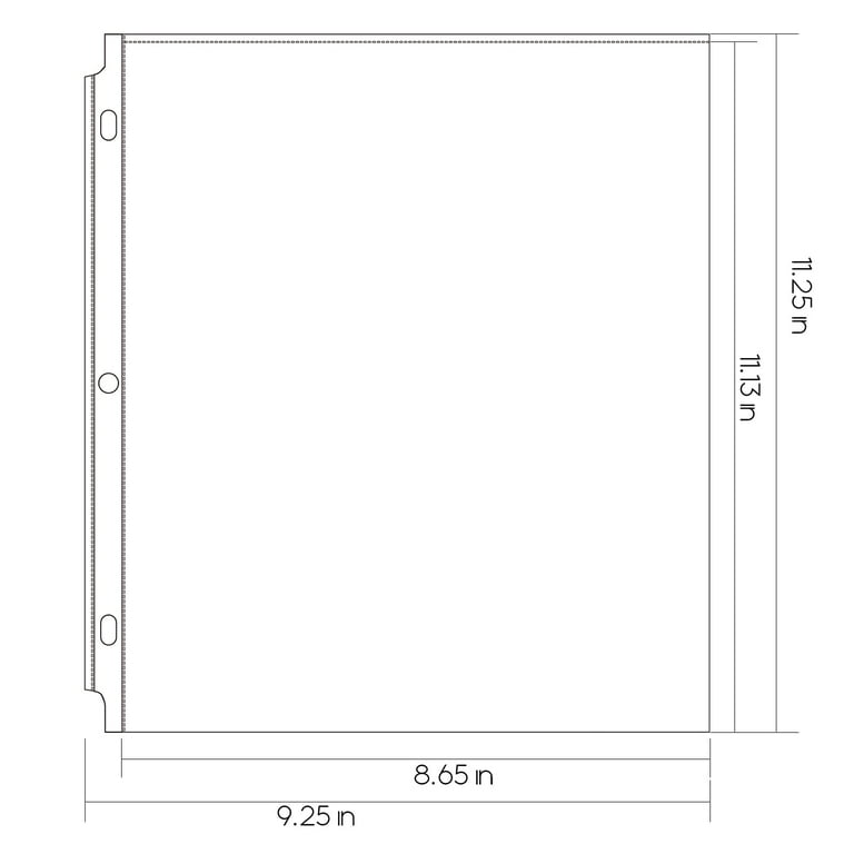 Sheet Protector 8.5 x 11 inch Non-Glare PP Clear Page Protectors, Sleeves  for Binders, Paper Protector for 3 Ring Binder Letter Size Top Loading, 100