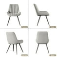 thumbnail image 6 of Modern Dining Chairs Set of 2, Upholstered Fabric Kitchen Chairs with Thick Cushions and Sturdy Metal Legs, 300 lbs Capacity, 6 of 8
