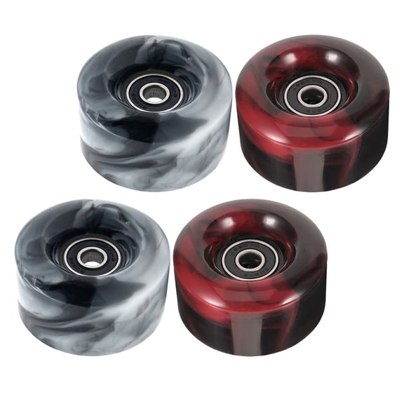 TABLZONE 4Pcs PU Roller Skate Wheels Replacement for Kids and Adults Outdoor Inline Skates