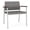 Castillo Metal, variant on Avon Reception Waiting Oversize Chair UPH Seat Back / Silver Steel / Brown