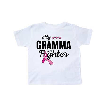 

Inktastic Breast Cancer Awareness My Gramma is a Fighter Gift Toddler Boy or Toddler Girl T-Shirt