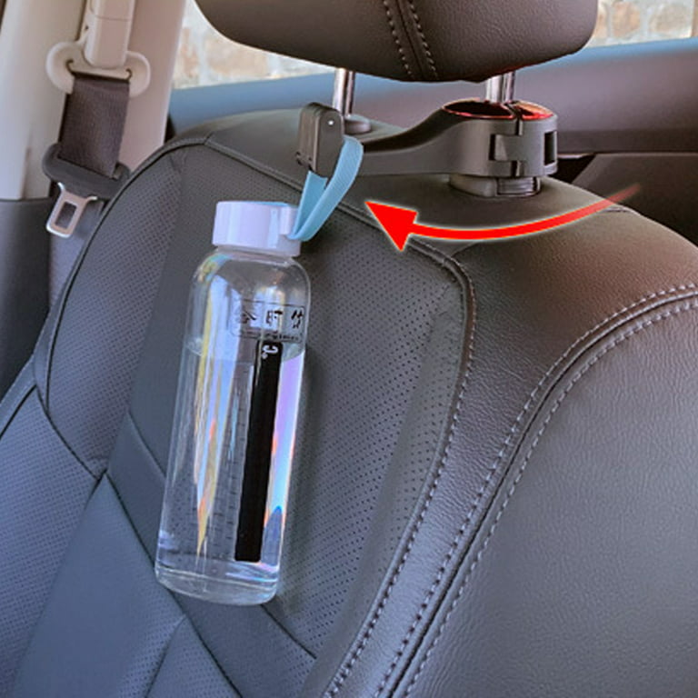 2 in 1 Car Headrest Hidden Hook, 2 in 1 Car Seat Hooks with Phone Holder,  multi-function Headrest Purse Holder for Car, 360° Rotation Headrest Hooks,  Universal Car Hooks2pcs ( Color : Silver )