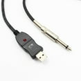 thumbnail image 6 of Teissuly USB Guitar Cable 10Ft,USB Guitar Interface Male to 6.35mm 1/4 inch Gold-Plated TS Mono Plug,Nylon Braid Recording Cable Compatible with Windows Mac OS for Guitar,Bass,Microphones,and More, 6 of 7