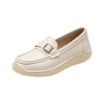 thumbnail image 2 of Willtoo Womens Wide Toe Loafers Slip-On Metal Buckle Platform Casual Flats Non Slip Comfort Walking Shoes for Daily Wear, 2 of 6