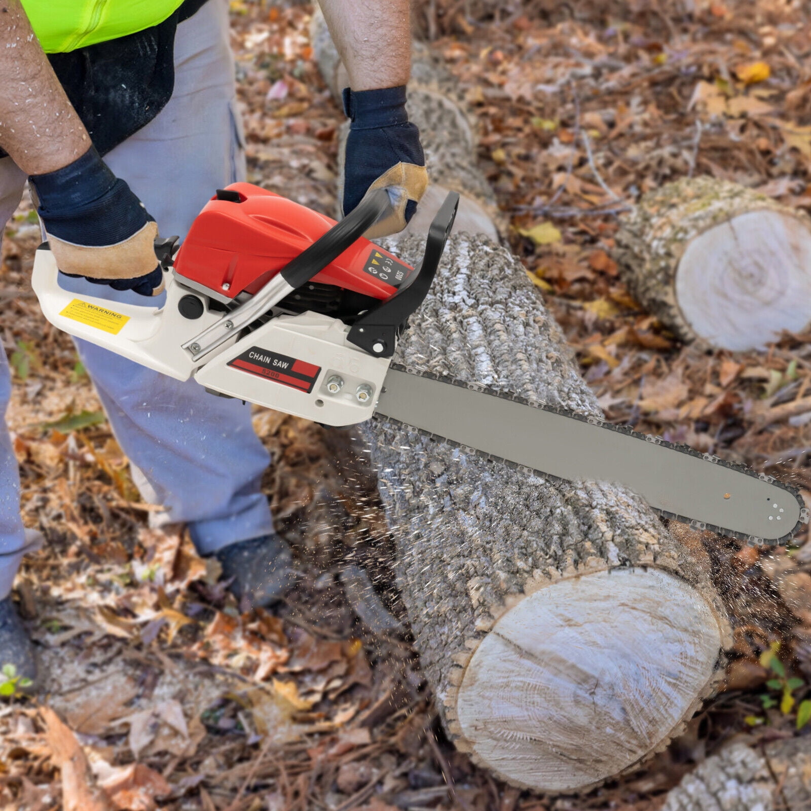 52cc Gas Power Chainsaw 2 stoke Petrol Chainsaw For Forest Harvesting 2000w